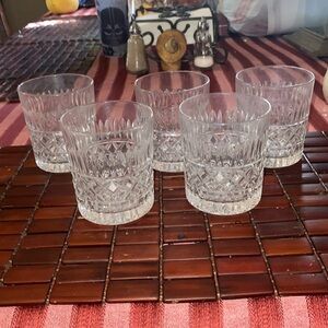 Vintage WATERFORD CRYSTAL TUMBLERS SET OF FIVE